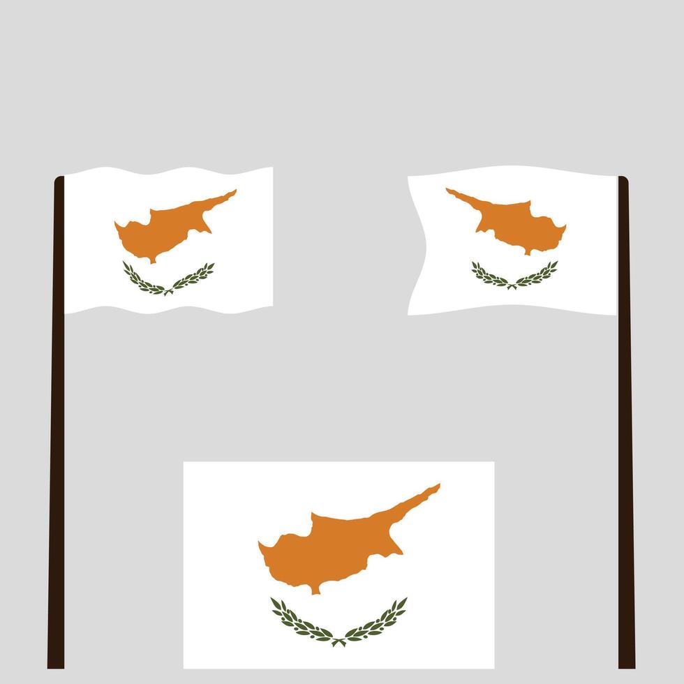 High detailed flag of Cyprus vector