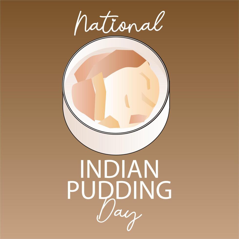 National Indian Pudding Day Sign vector