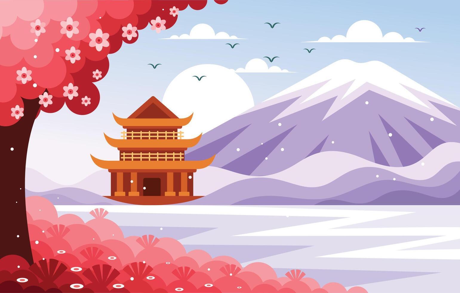 Japanese Nature Illustration vector