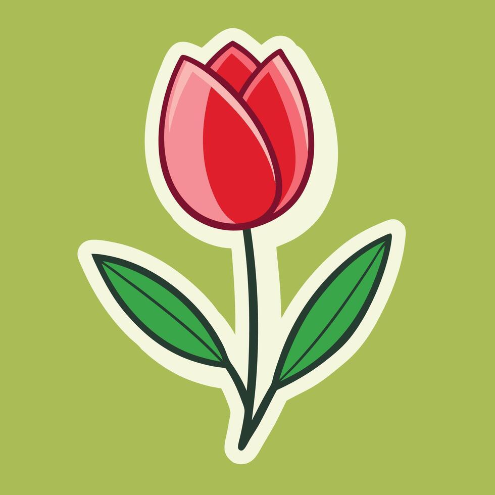 Stylized Tulip Illustration vector