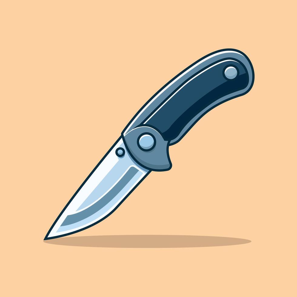 Knife icon Illustration Isolated cartoon icon elements design knife sticker design vector