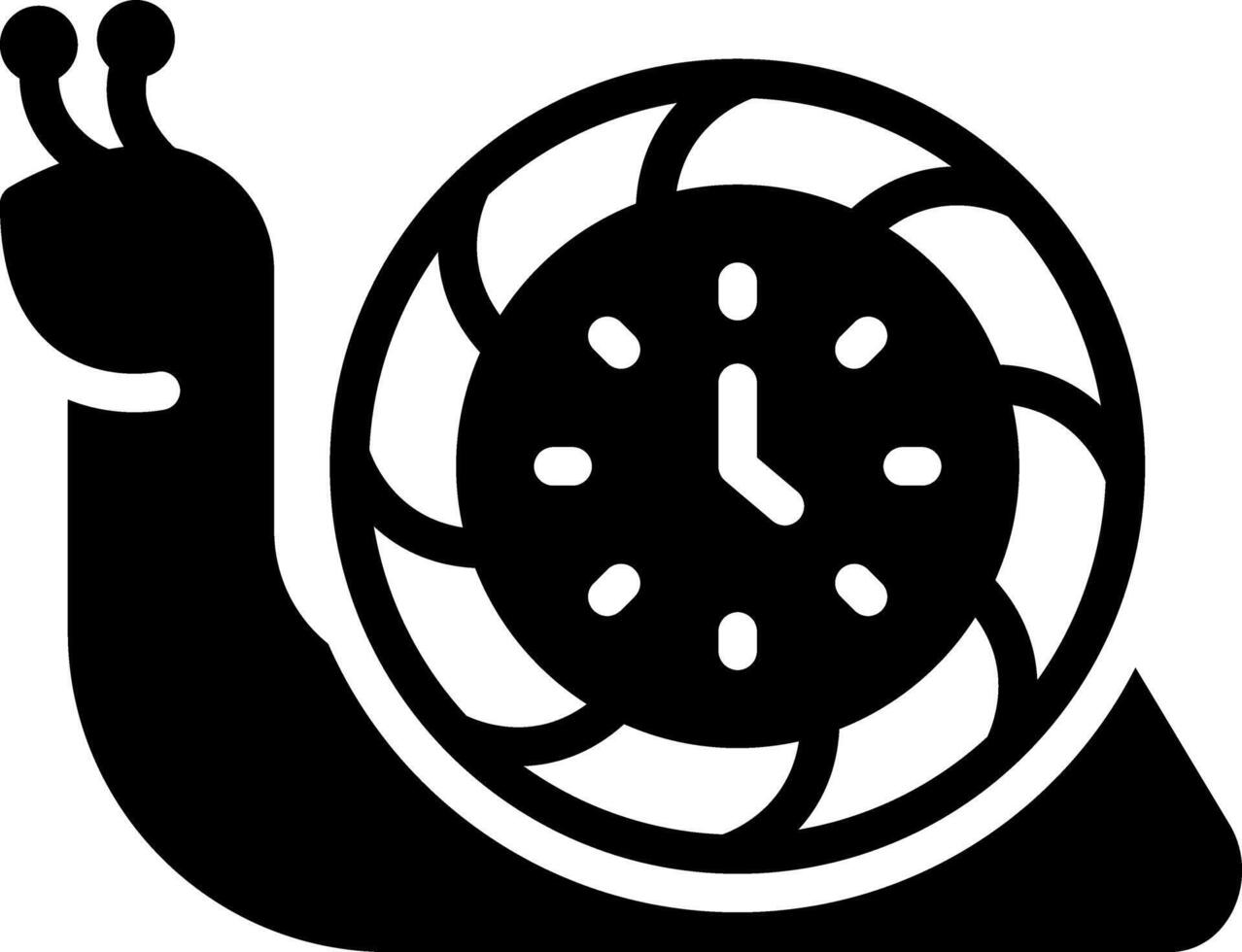 Solid black icon for slow vector