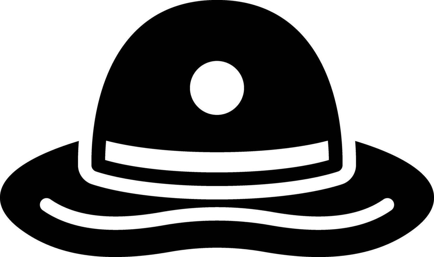 Solid black icon for hat vector