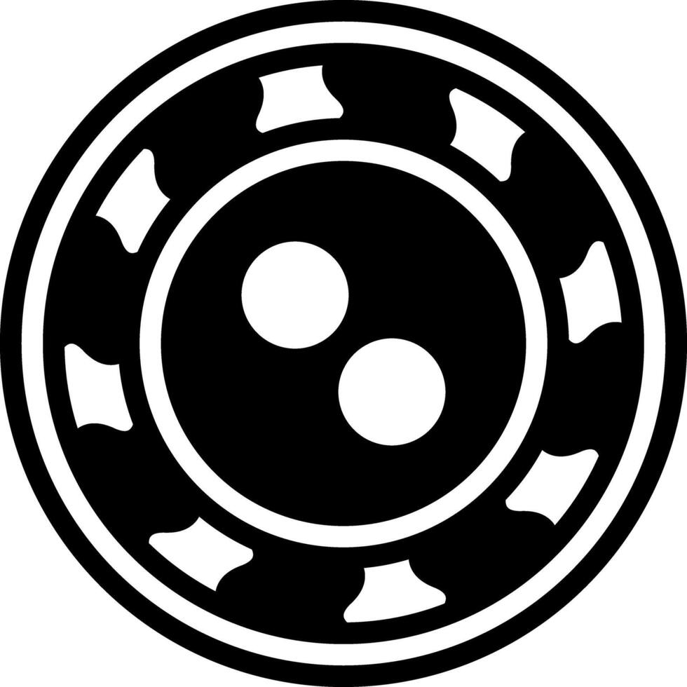 Solid black icon for button vector