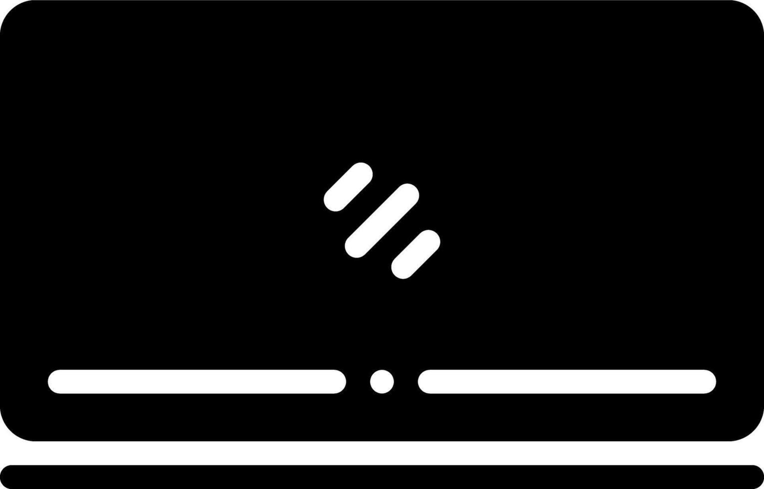 Solid black icon for screen vector