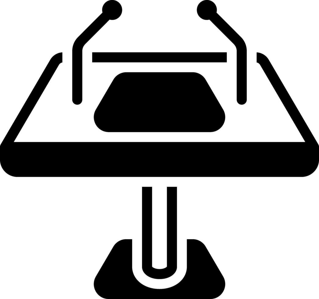 Solid black icon for speech vector