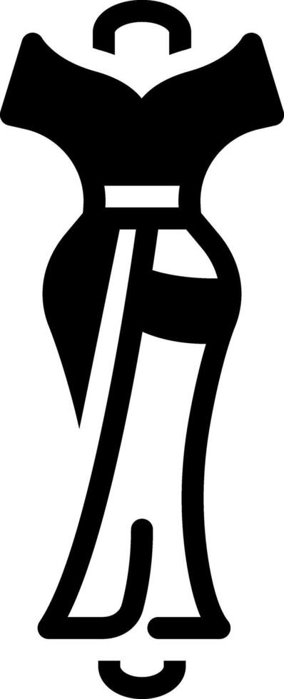 Solid black icon for manneguin vector