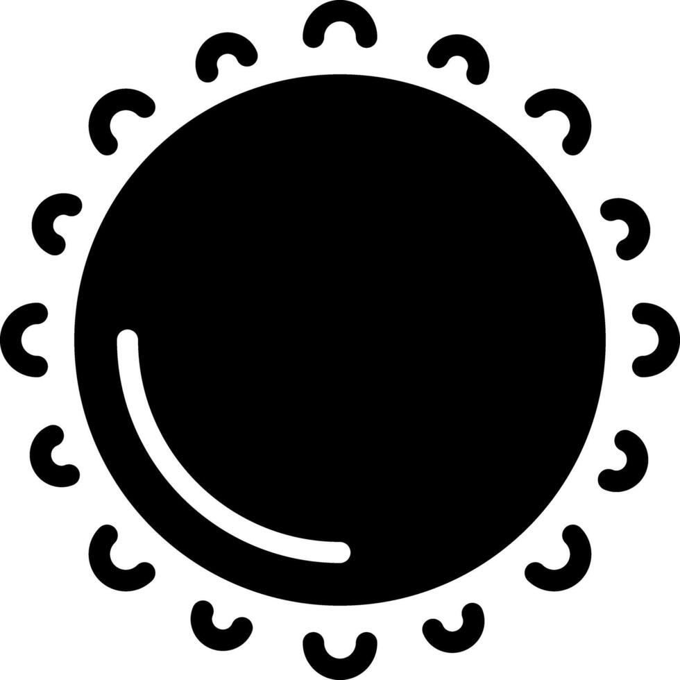 Solid black icon for sun vector