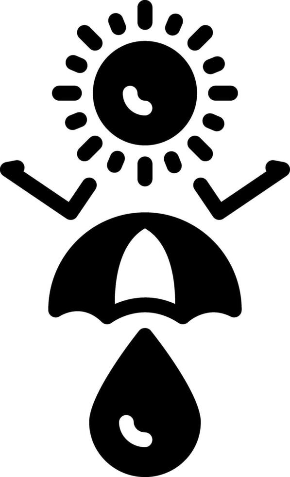 Solid black icon for sunblocks vector