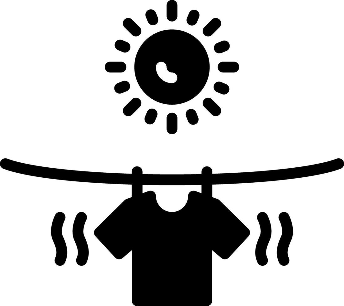 Solid black icon for hot vector