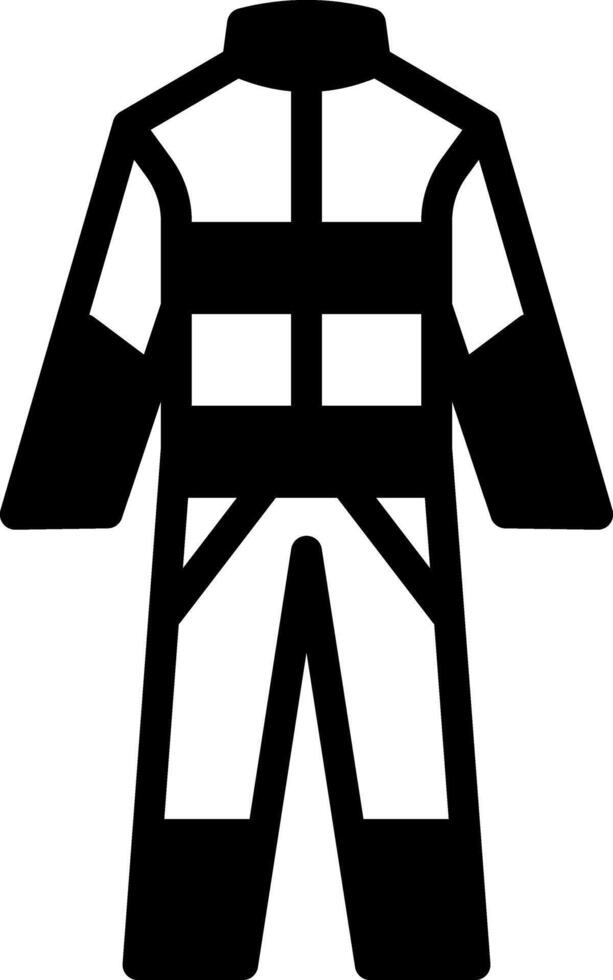 Solid black icon for protective cloth vector