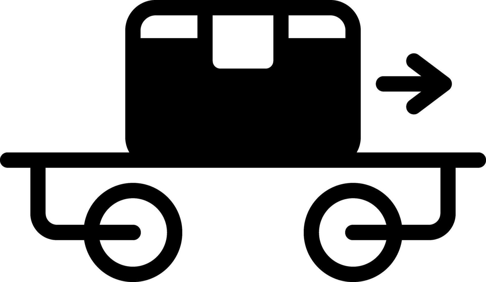 Solid black icon for carry vector