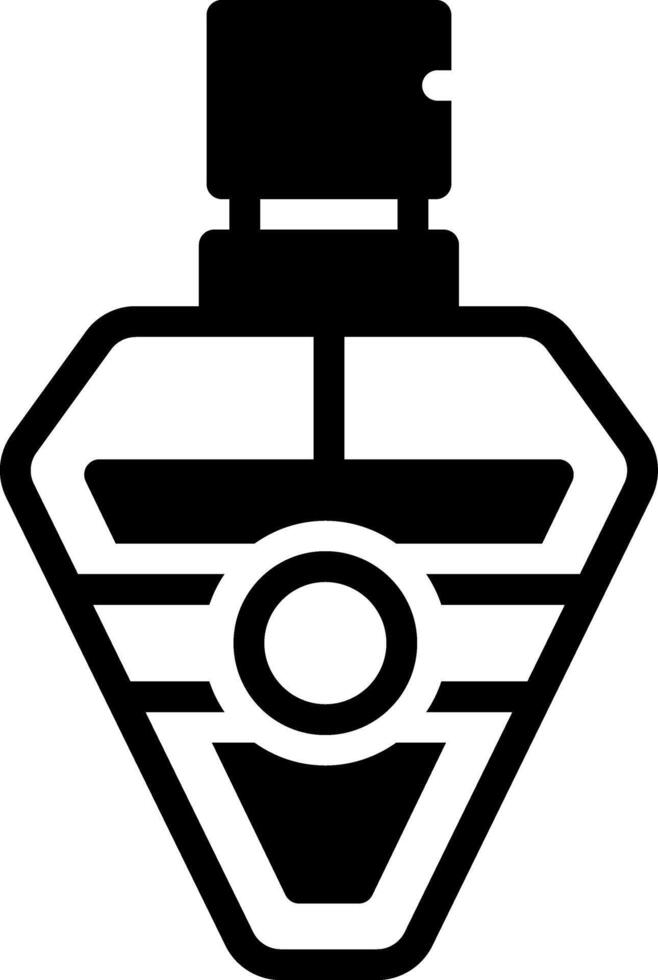 Solid black icon for perfume vector
