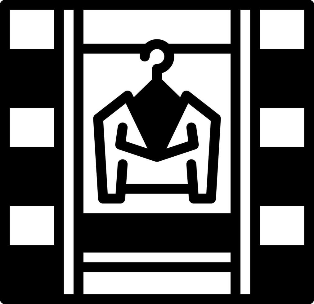 Solid black icon for wardrobe vector