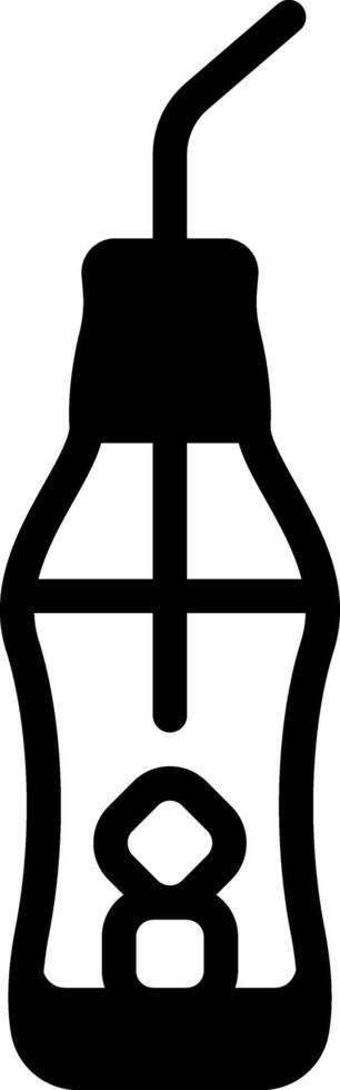 Solid black icon for cold vector