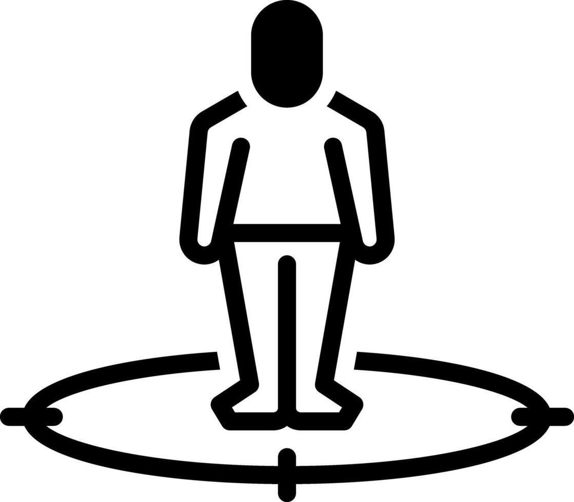 Solid black icon for position vector
