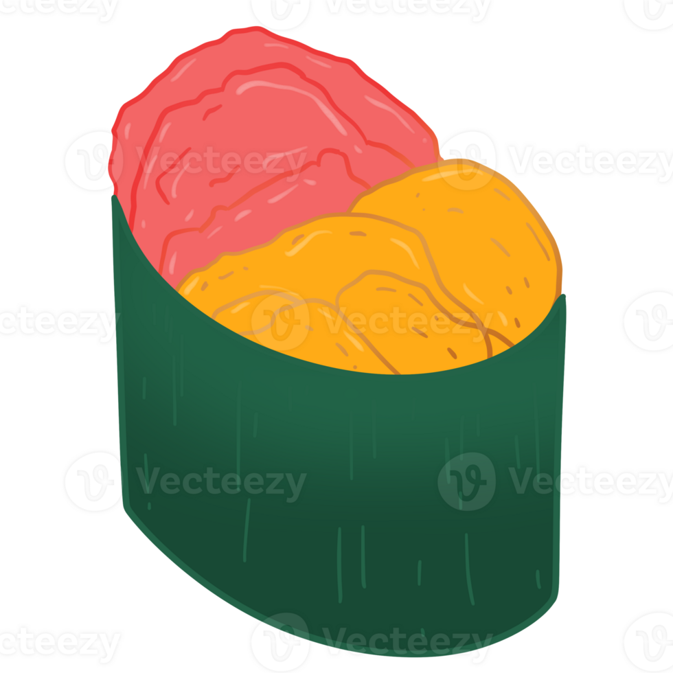 uni hotate gankan maki sushi japanese food png