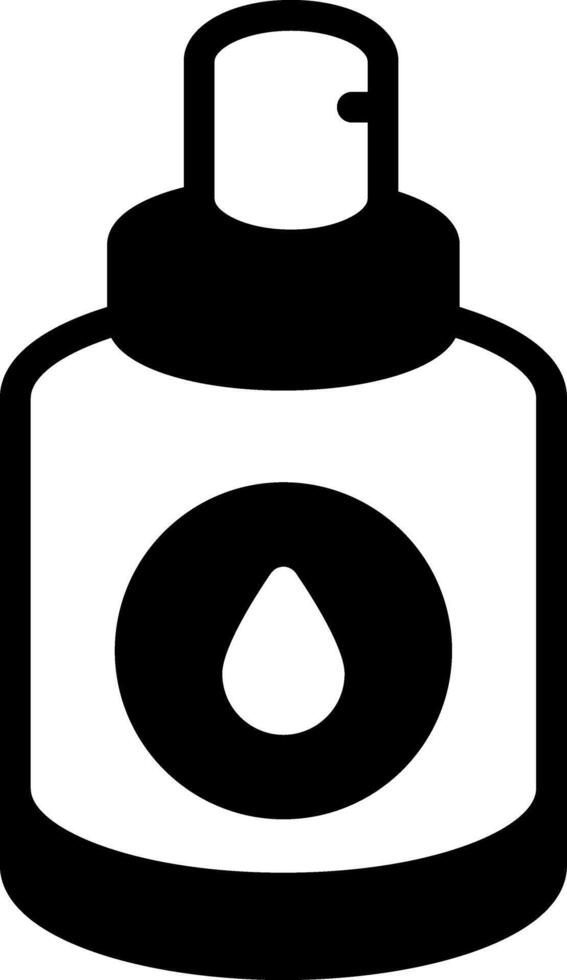 Solid black icon for lotion vector