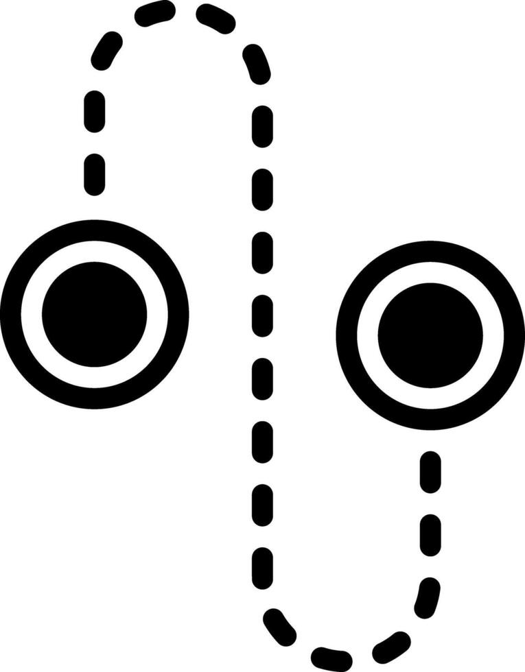 Solid black icon for trajectory vector