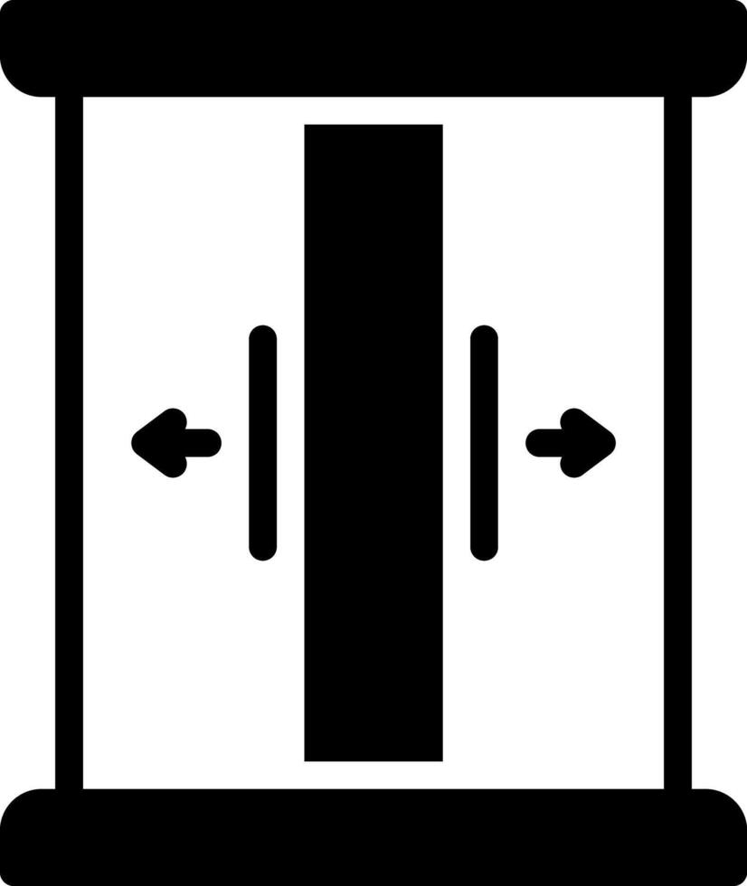 Solid black icon for open vector