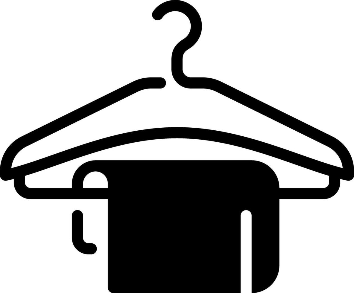 Solid black icon for hanger vector