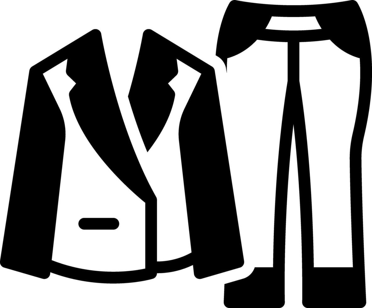 Solid black icon for clothes vector