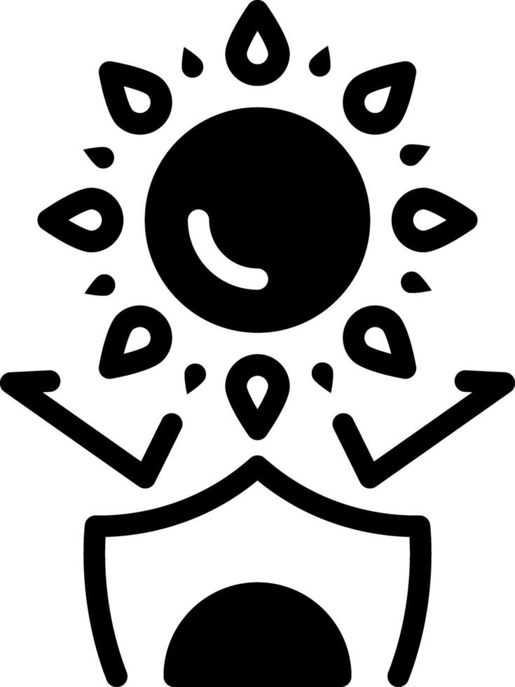 Solid black icon for protection vector