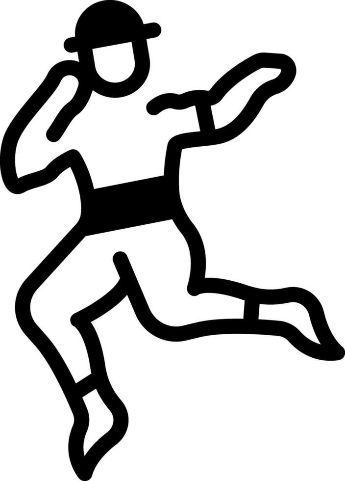 Solid black icon for dancing vector