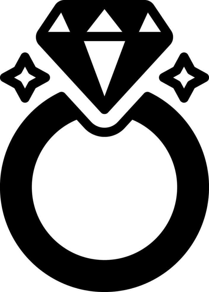 Solid black icon for luxury vector