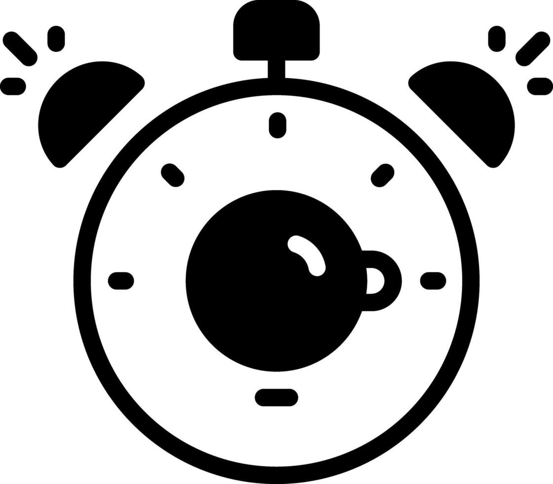 Solid black icon for coffee break vector