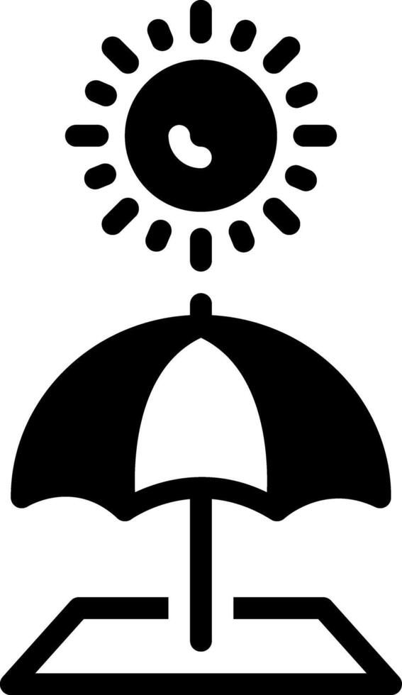 Solid black icon for protection vector