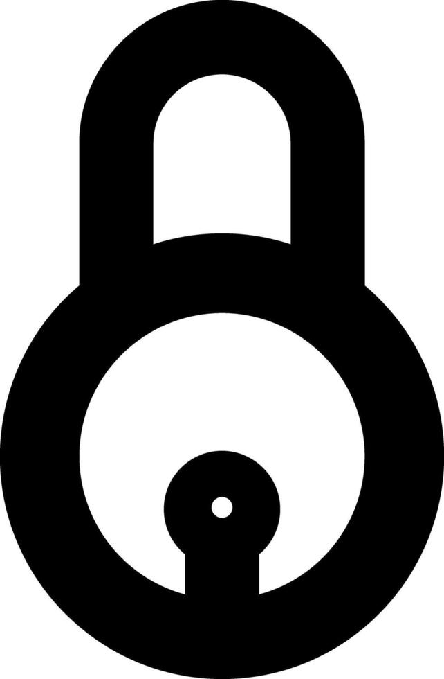 Solid black icon for lock vector