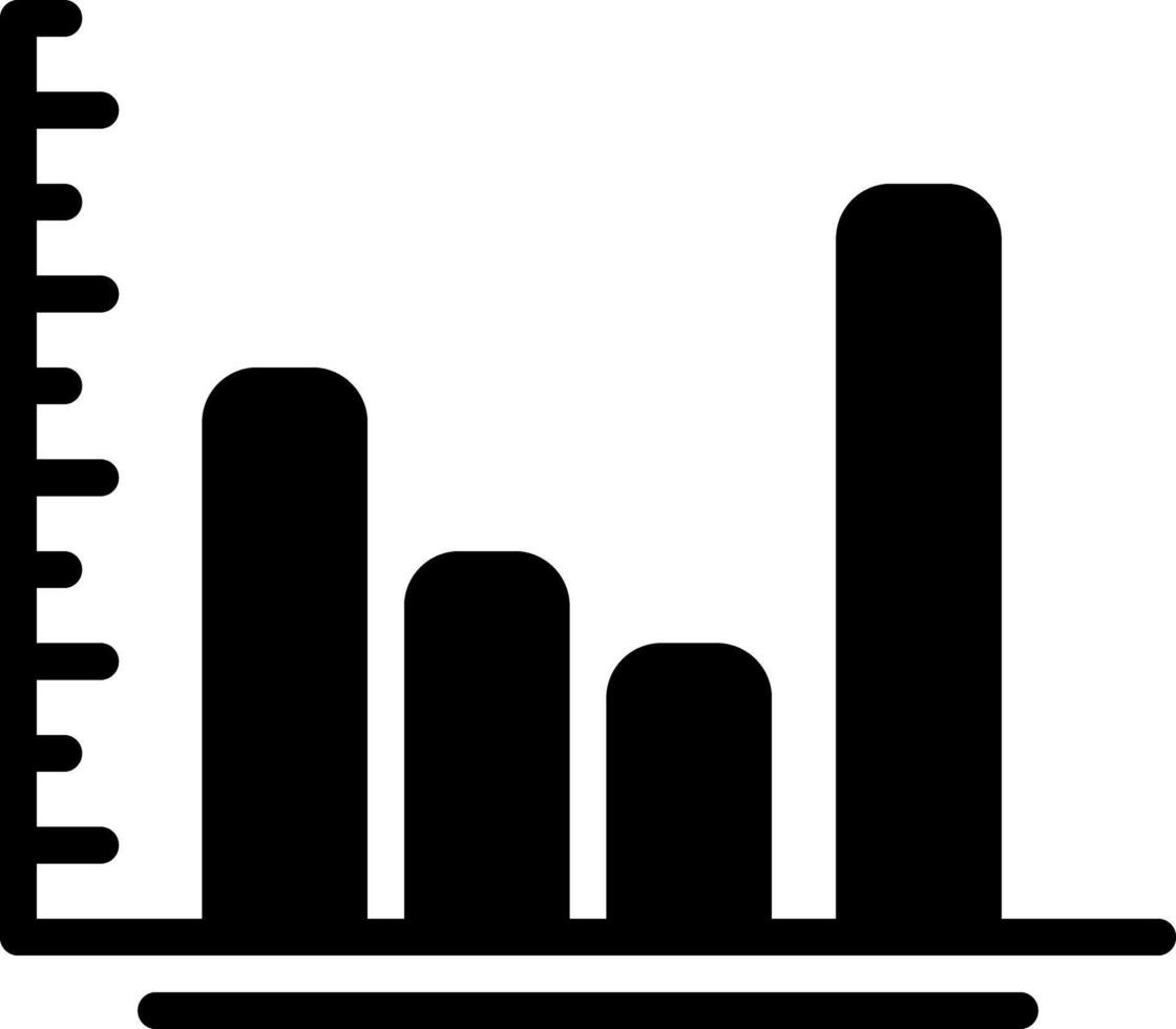 Solid black icon for graph vector