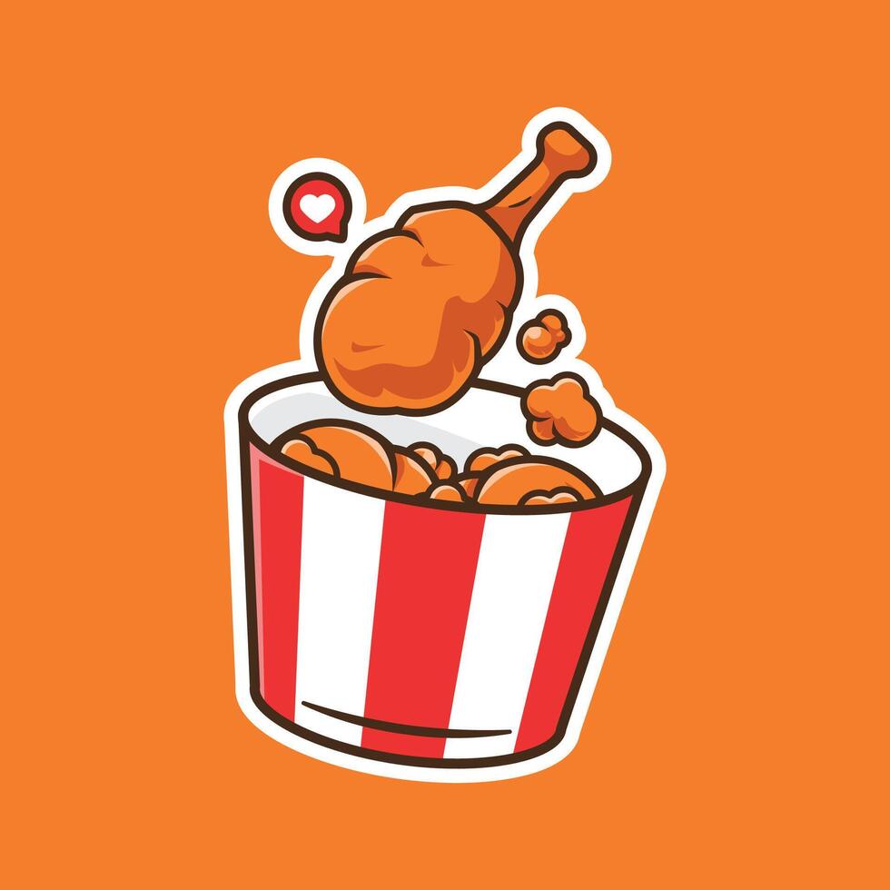 Delicious Fried Chicken Illustration. Food and Beverage Illustration Concept. vector