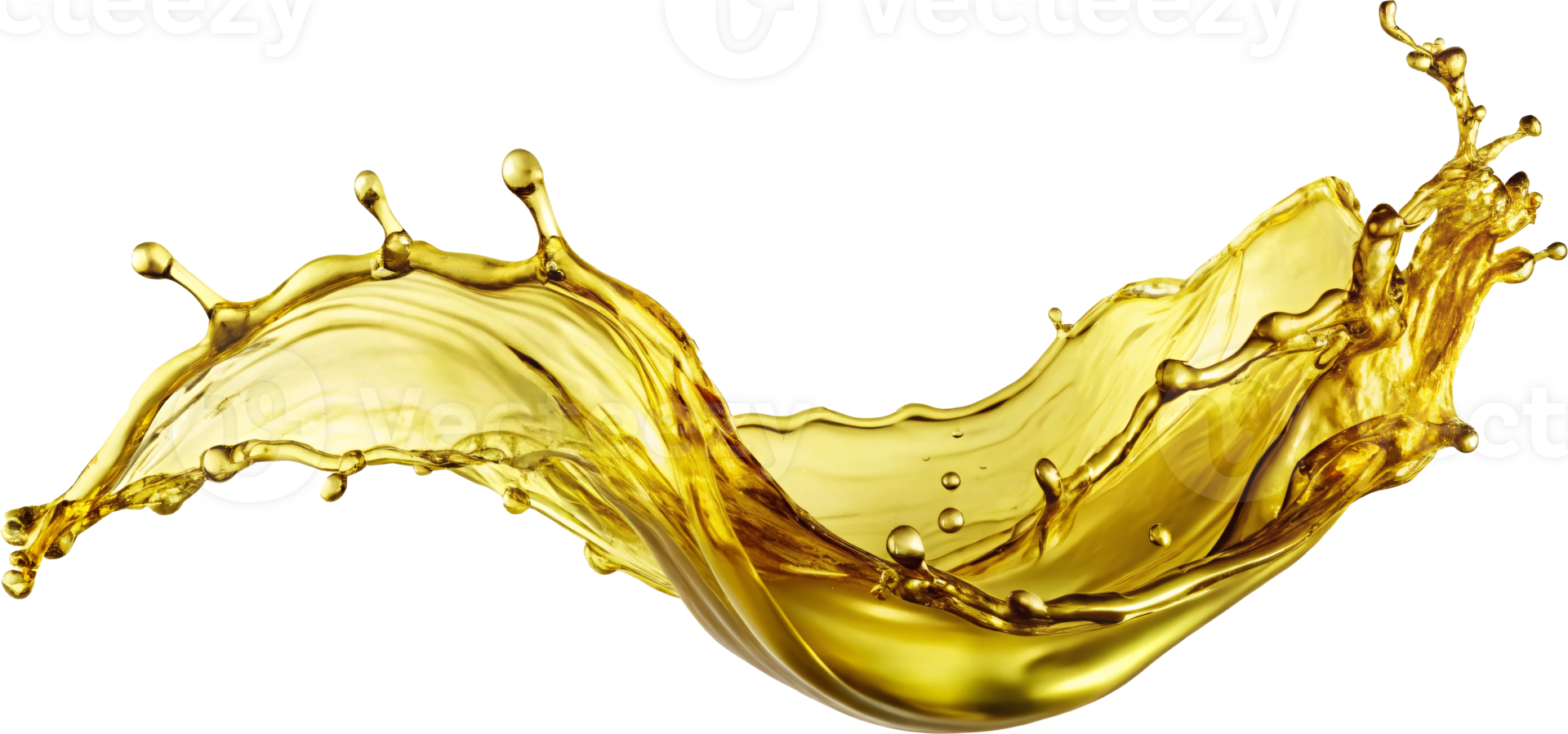 Realistic splash of juice or liquid oil on transparent background. oil wave png