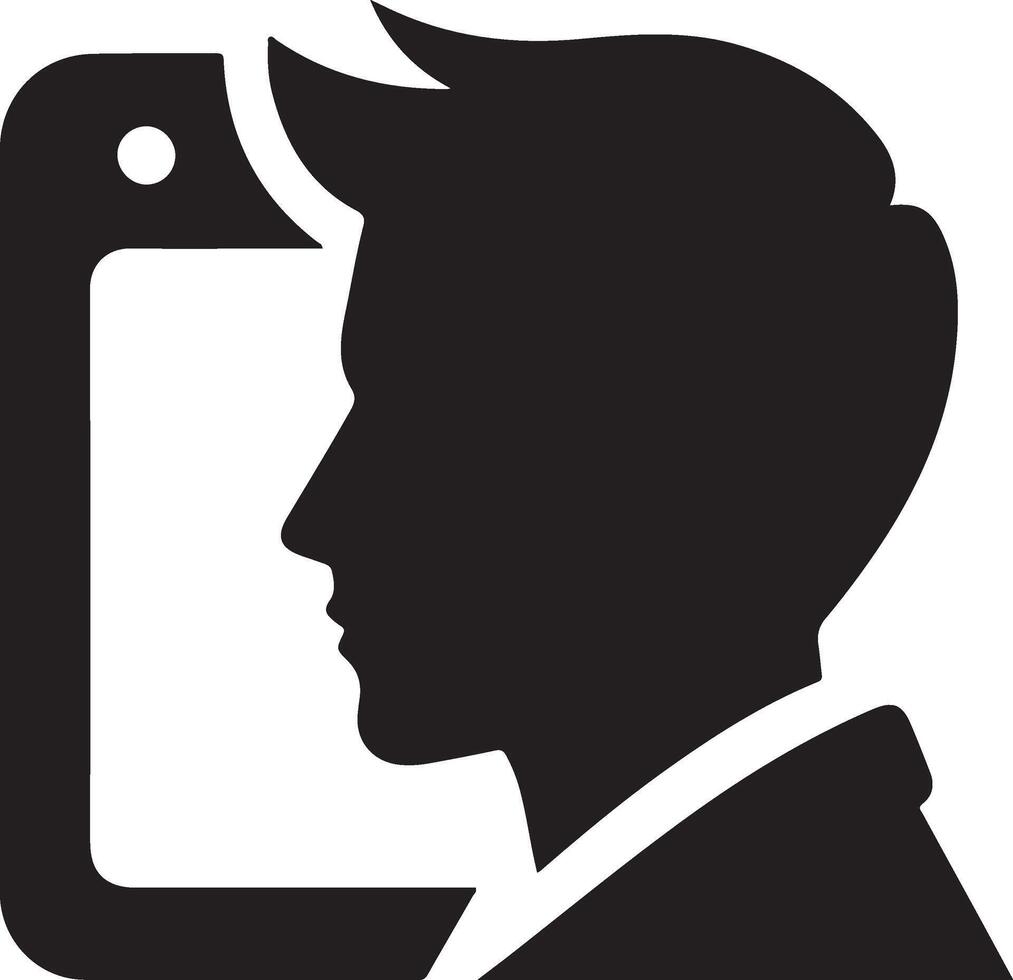 Sleek UI icons silhouette vector