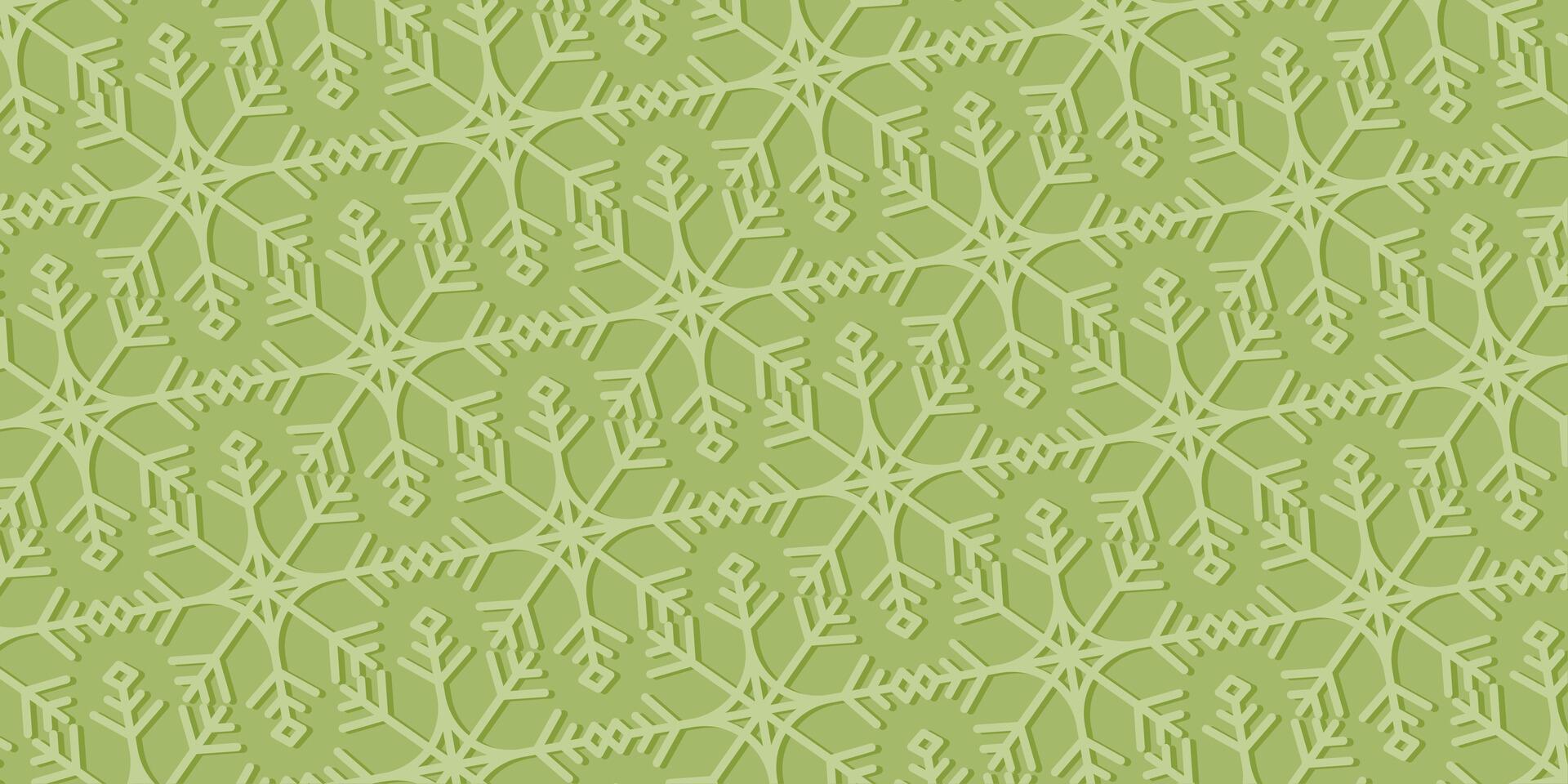 Green Christmas background snow ornament pattern. Design template for banners, posters, social media, Christmas and New Year greeting cards vector