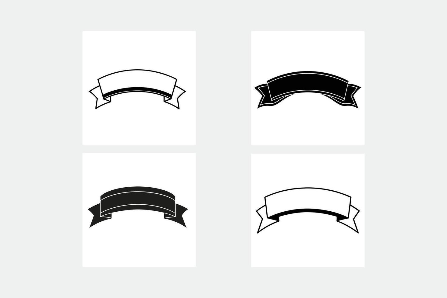 Classic Black and White Ribbon Banner Perfect for Elegant Branding.. vector