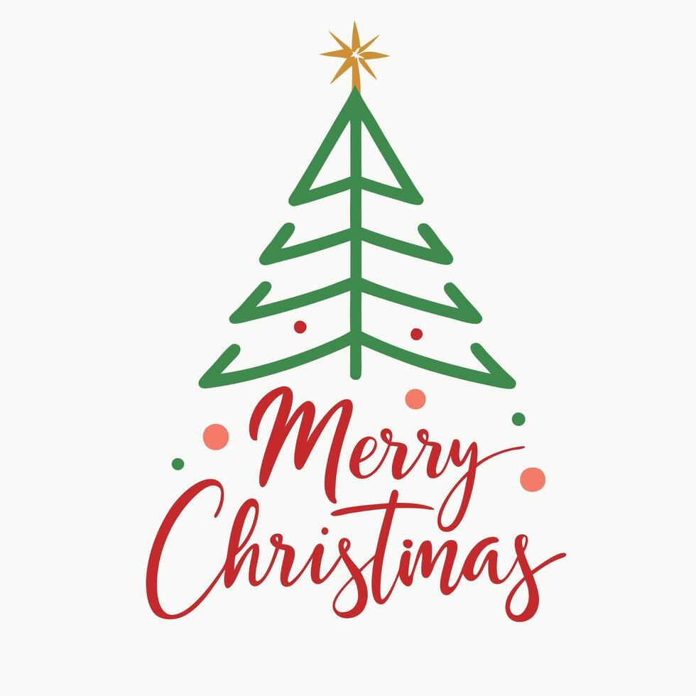 Festive Happy Christmas Typography Art for Creative Holiday Projects. vector