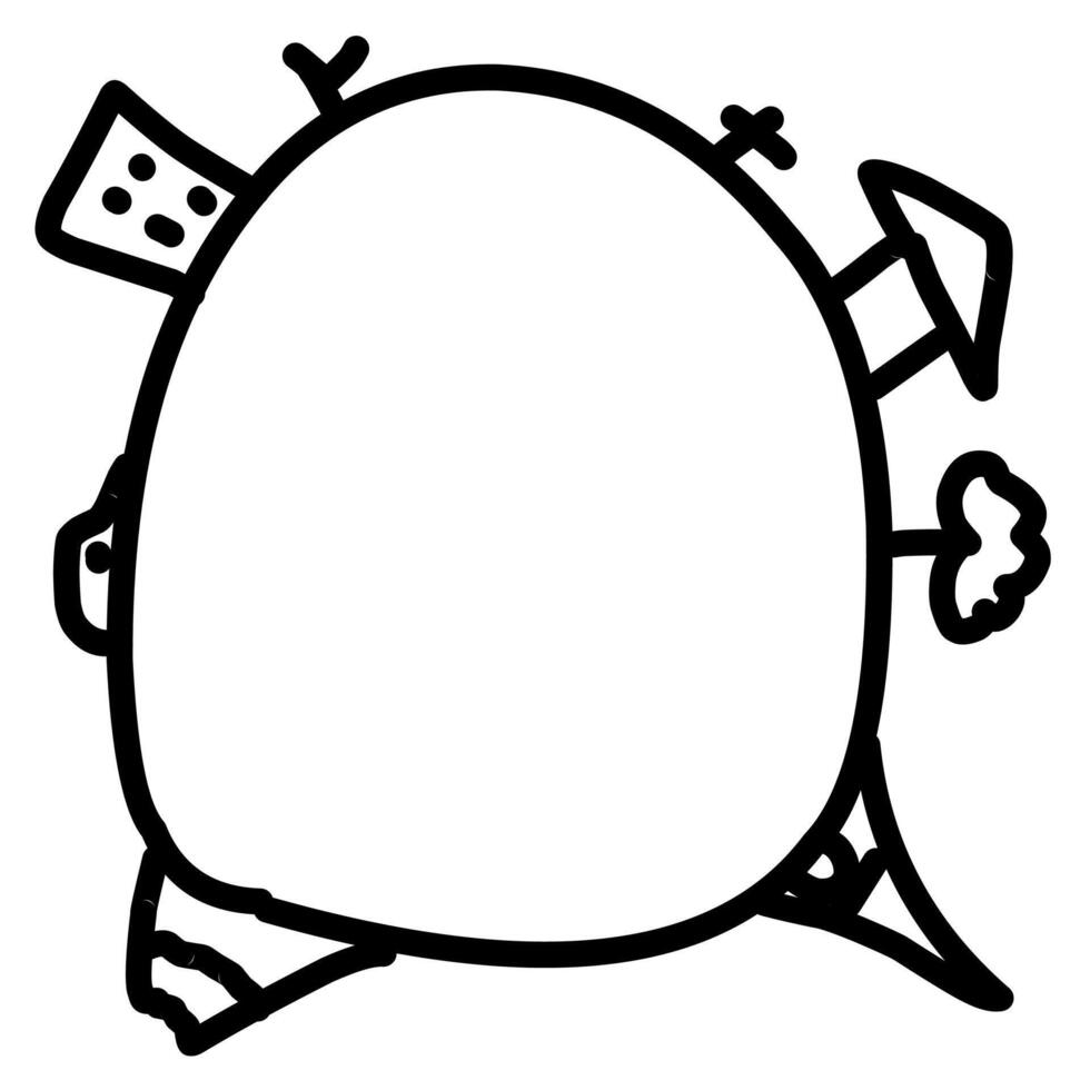 Hand drawing border vector