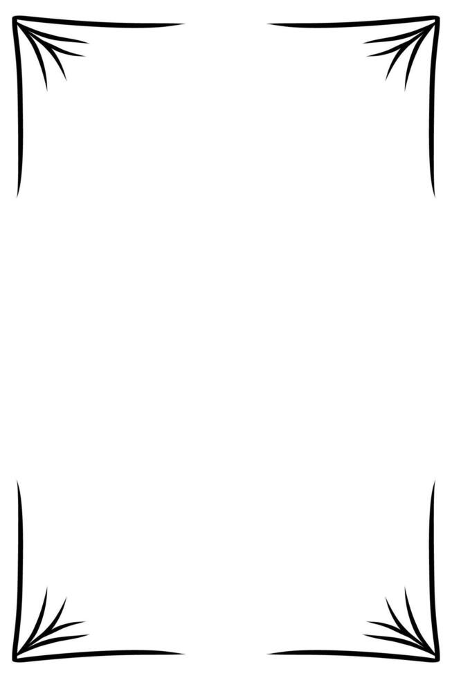 A black and white drawing of a square frame vector