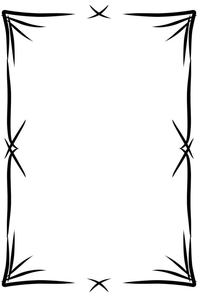 A black and white square frame with a border vector