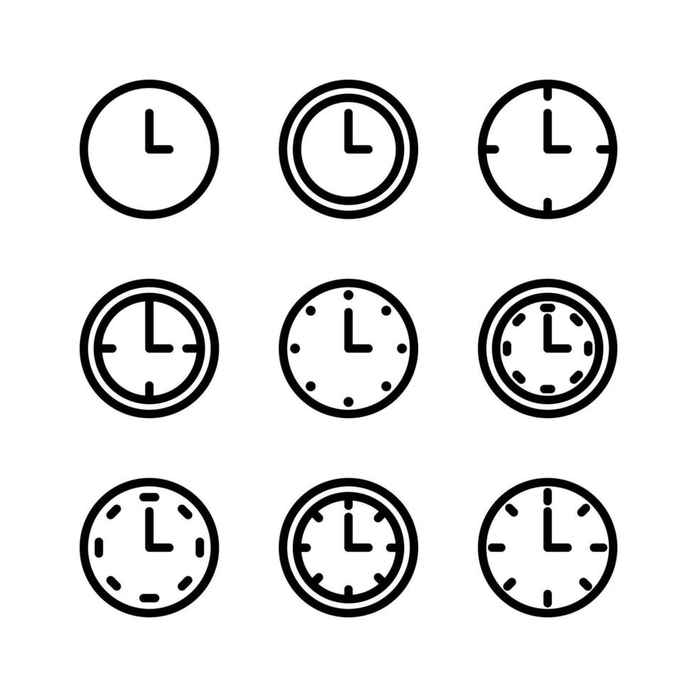 Clock icon set. Clock icon. Time icon. vector