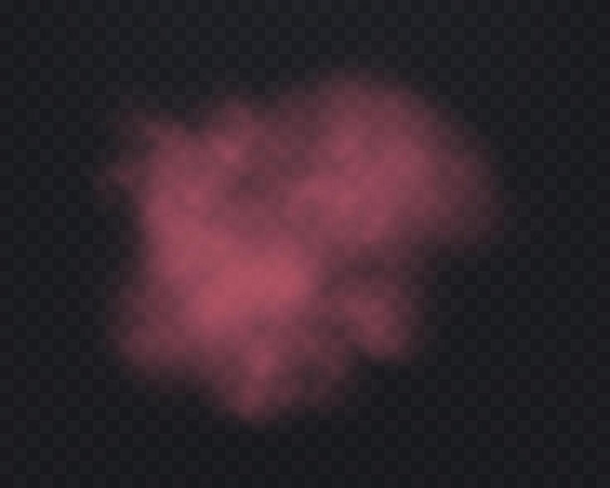Realistic red smoke or haze vector