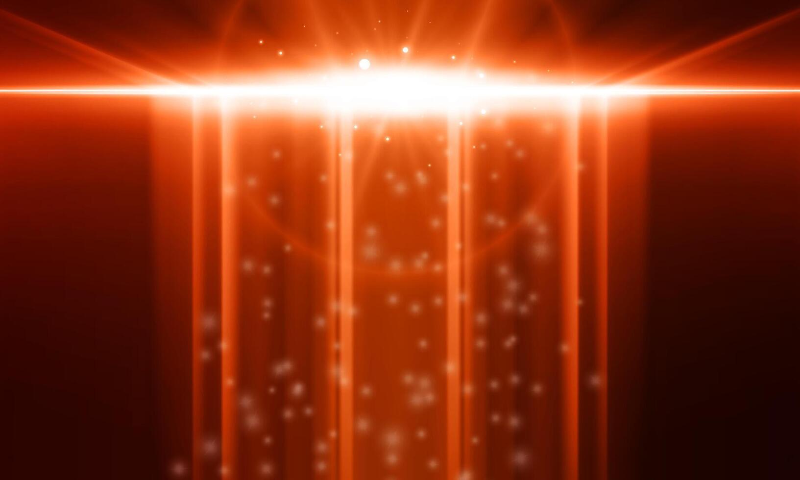 Abstract technology futuristic light orange stripe vertical lines light on dark orange background. vector