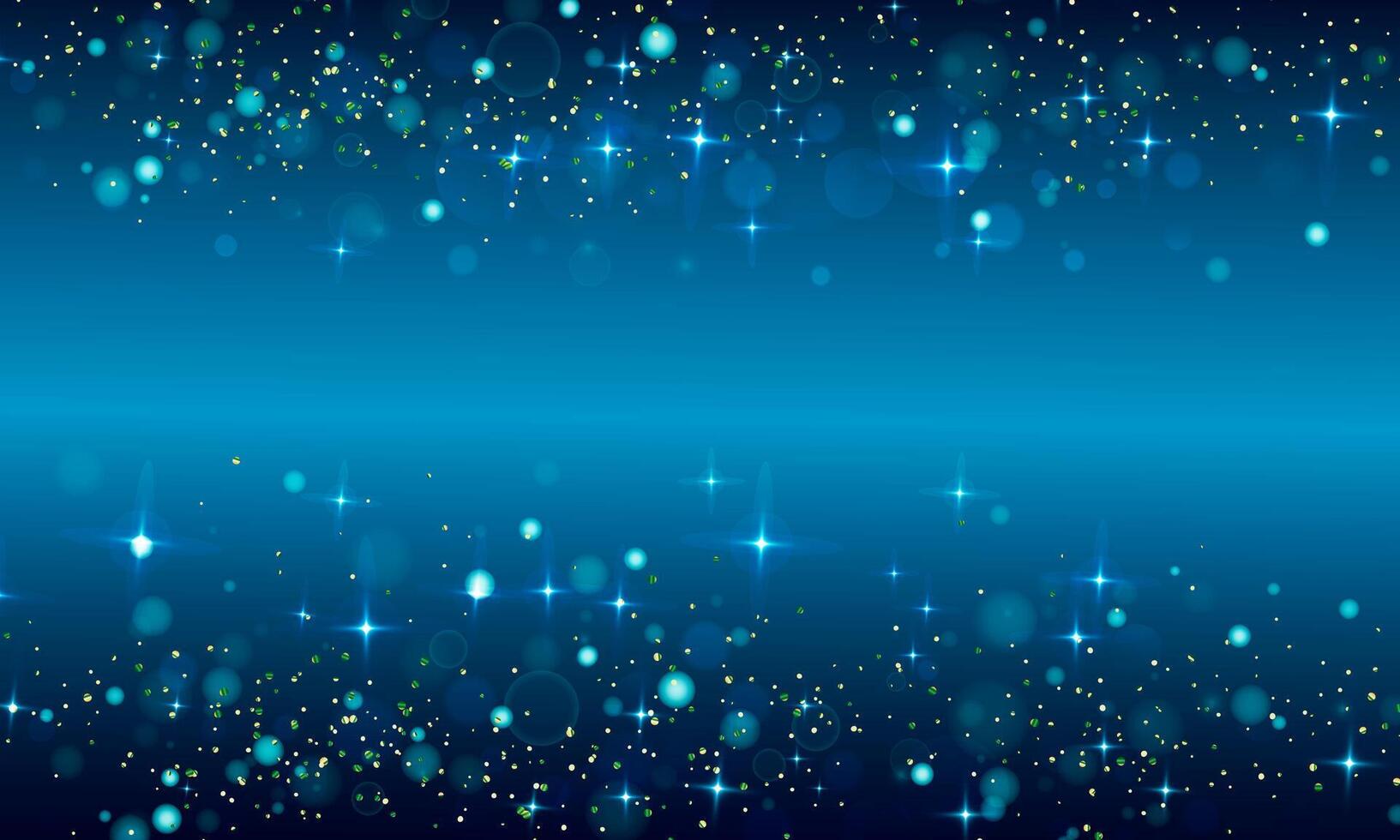 Abstract blue bokeh background. glitter light. bright stars. vector