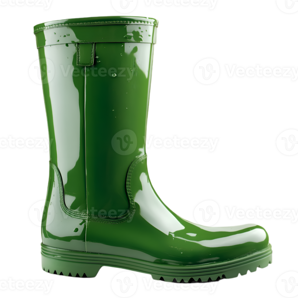Green rain boots png