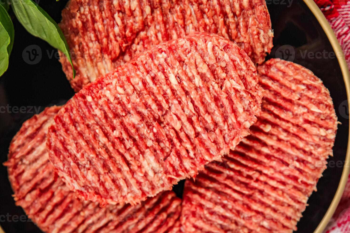 cutlet meat raw fresh ground beef burger, pork, chicken, turkey dish gourmet food background on the table rustic food top view copy space photo
