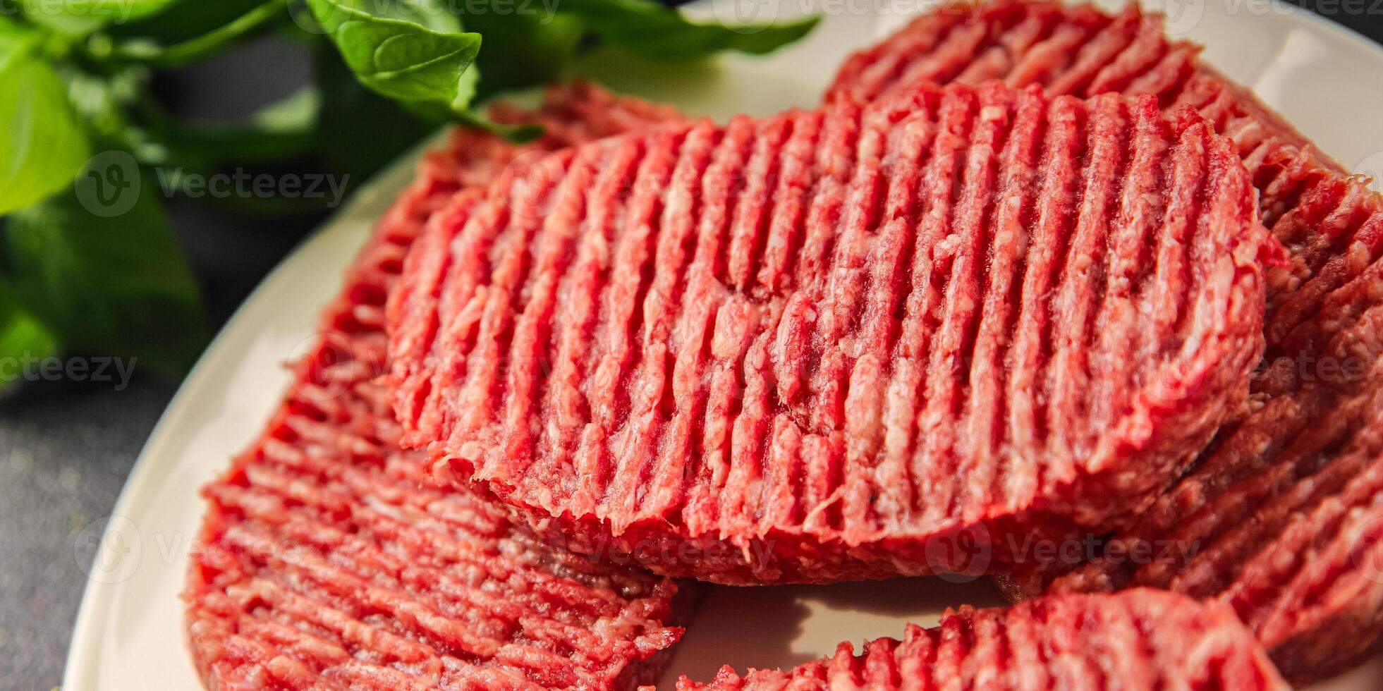 cutlet meat raw fresh ground beef burger, pork, chicken, turkey dish gourmet food background on the table rustic food top view copy space photo
