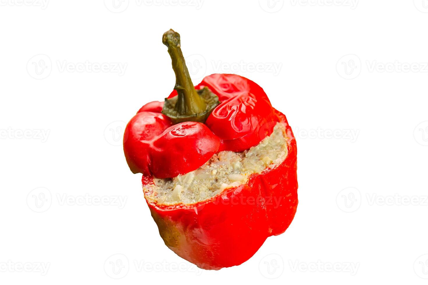 bell pepper stuffed meat and rice tasty food dish second course Fresh delicious gourmet food background on the table rustic food top view copy space top view photo